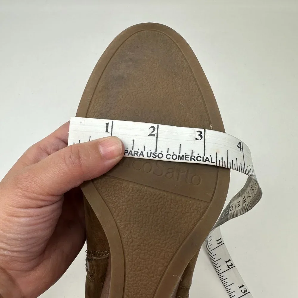Franco Sarto Wera Wedge Soft Leather Ankle Booties Boots